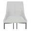 Ensemble de 2 chaises rembourrées à revêtement en métal incurvé et neutre