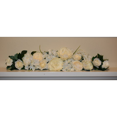 Soft Beige Peony Rose Hydrangea Swag