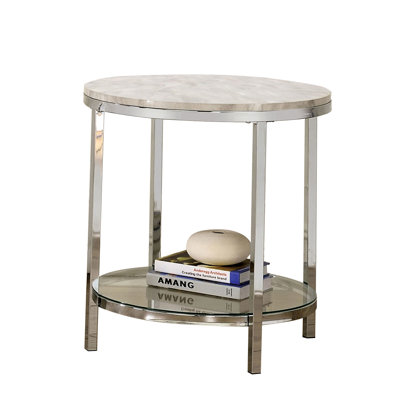 Table basse Olvera-Ramos au fini blanc