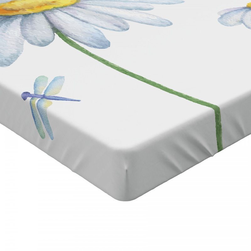 Microfiber Floral Fitted Sheet, Full Fitted Sheet