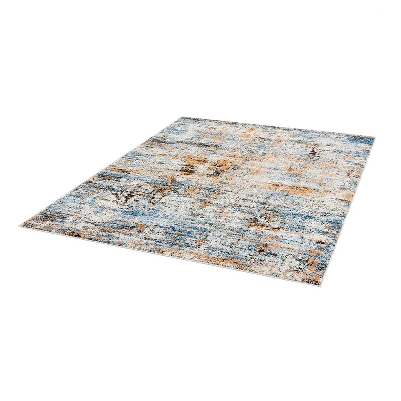 Tapis abstrait, tapis tissé à la machine, tapis d'intérieur, Rectangle 5 pi 3 po x 7 pi
