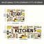Ensemble de 2 tapis de cuisine en flanelle beige Doodle