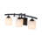3 - Light Dimmable Fluted Opal Glass Vanity Light