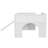 Full Size Wooden Low Loft Bed with Storage Shelves, Slide & Playhouse Door/Window – Kids Bed, White-382690041