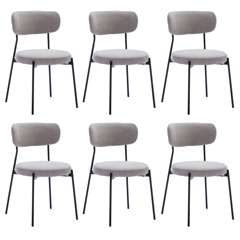 Ensemble de chaises de salle à manger rembourrées Brayam, Gris