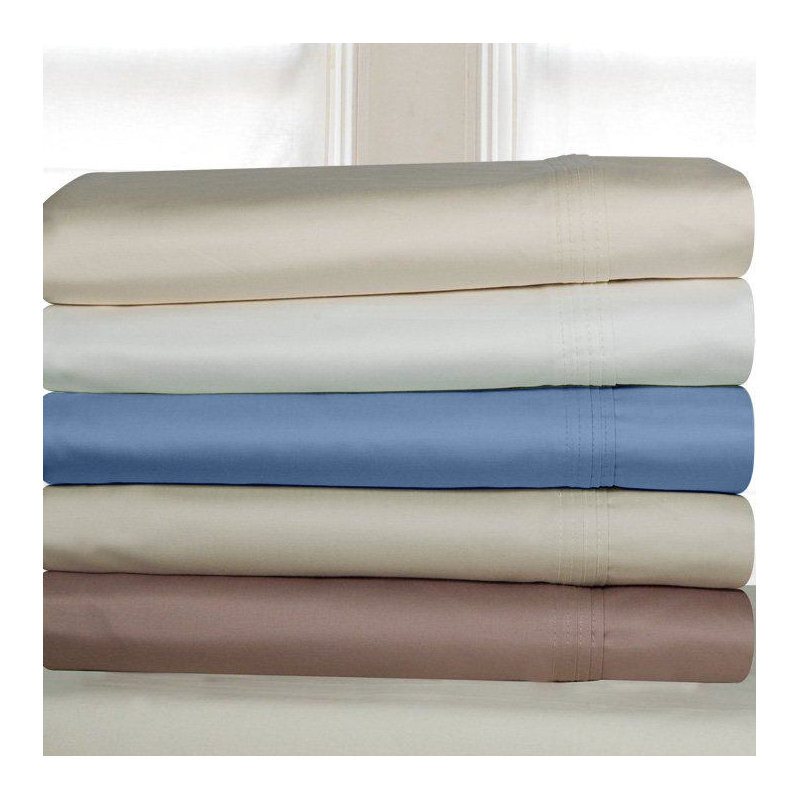 Ensemble de draps en coton 600 fils 594, Ensemble de draps pour très grand lit + drap-hous, Os