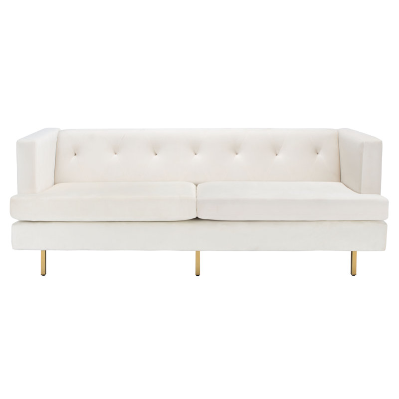 82'' Velvet Sofa, Cream