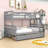 2 Drawers Twin Over Full Bunk Bed With Guardrails, Can Be Split Into 2 Individual Beds-1207764228