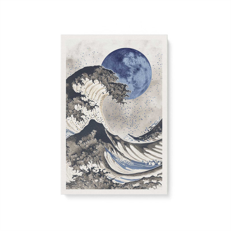 Toile tendue indigo, H 18 po x l 12 po, Toile tendue