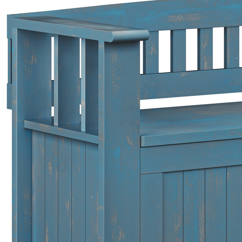 Banc de rangement polyvalent pour le hall d'entrée, Bleu