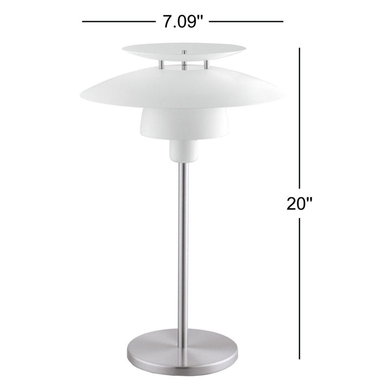 Lampe de table argentée 20 po Zoey