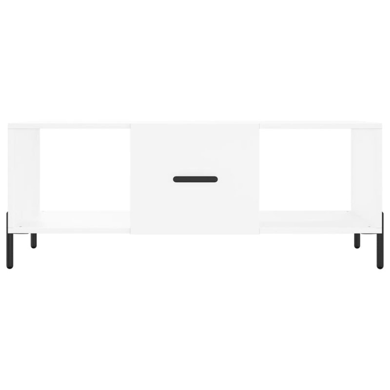 Aunterrio Four Leg Coffee Table with Storage, White