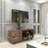 Tv Stand With Swivel Bracket With Open Triple Storage For Living Room Tv Cabinets Up To 65 Inch