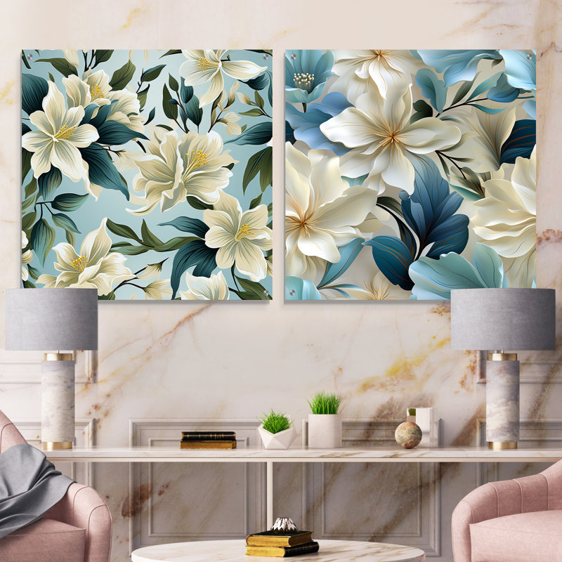 Copen - Ensemble d'art mural en verre acrylique Coastal Tropical, H 36 po x l 73 po