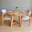 Amber Solid Wood Round Farmhouse Dining Table, Rustic Design-856240361