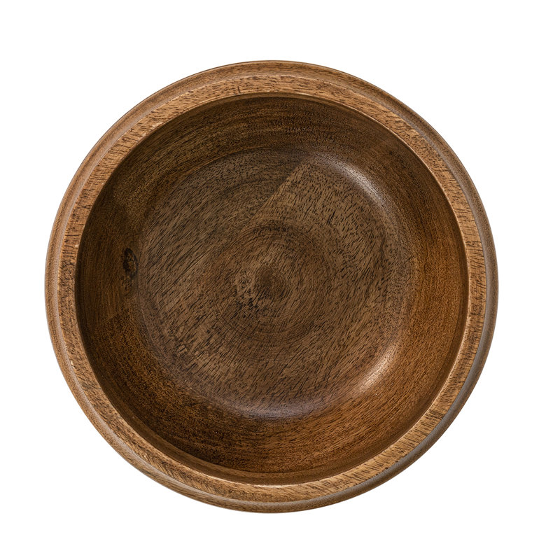 Bilbao Mango Wood Serving Bowl, 5" H x 10" W x 10" D