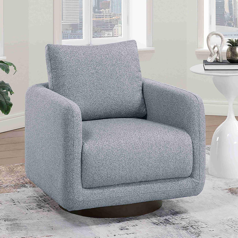 Chaise d'appoint rembourrée moderne pour le salon, Gris