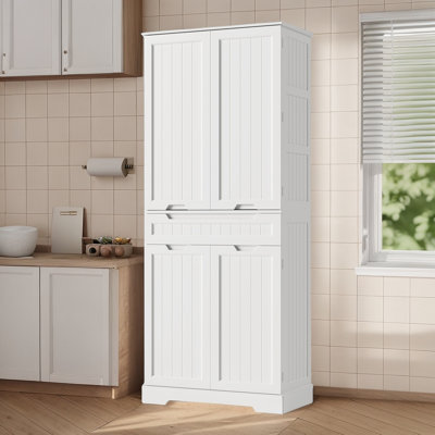 Nahid 71" H Freestanding Pantry Cabinet with 4 Doors, 1 Drawer, and Adjustable Shelves by Winston Porter