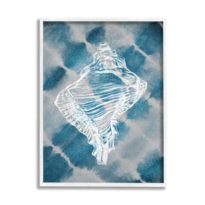Cravate bleu marine rétro Conch Shell par Ziwei Li 927