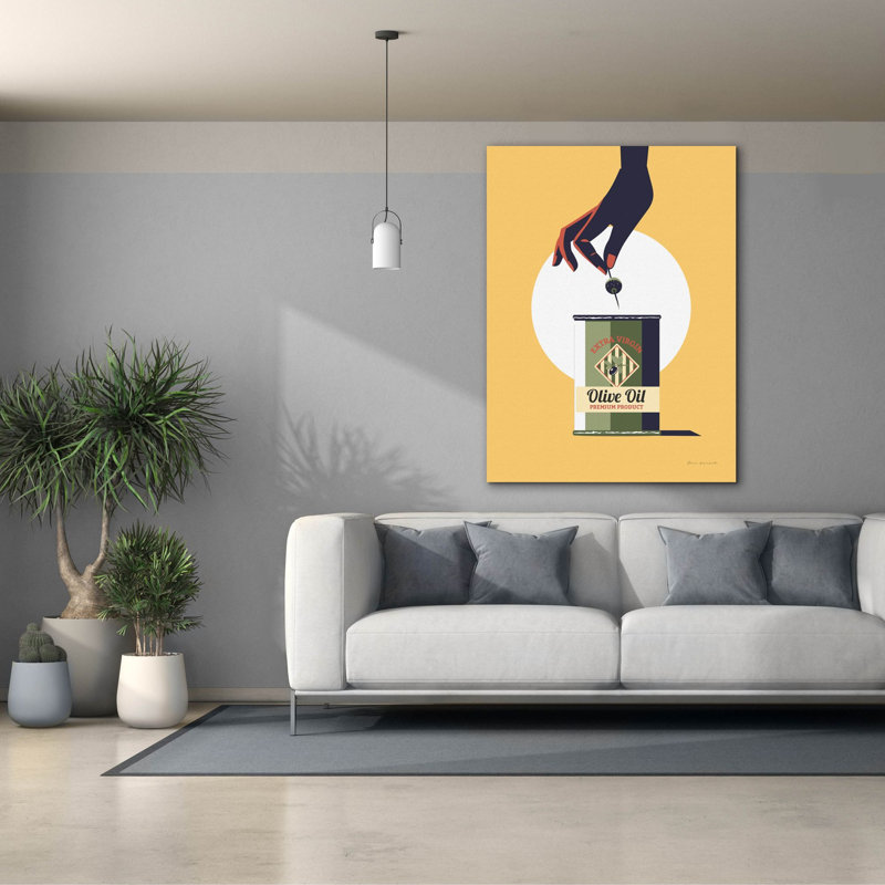 «Olive Oil» par Omar Escalante, art mural sur toile, H 54 po x l 40 po x P 1,5 po