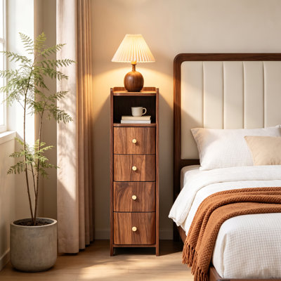 4-Drawer Narrow Nightstand