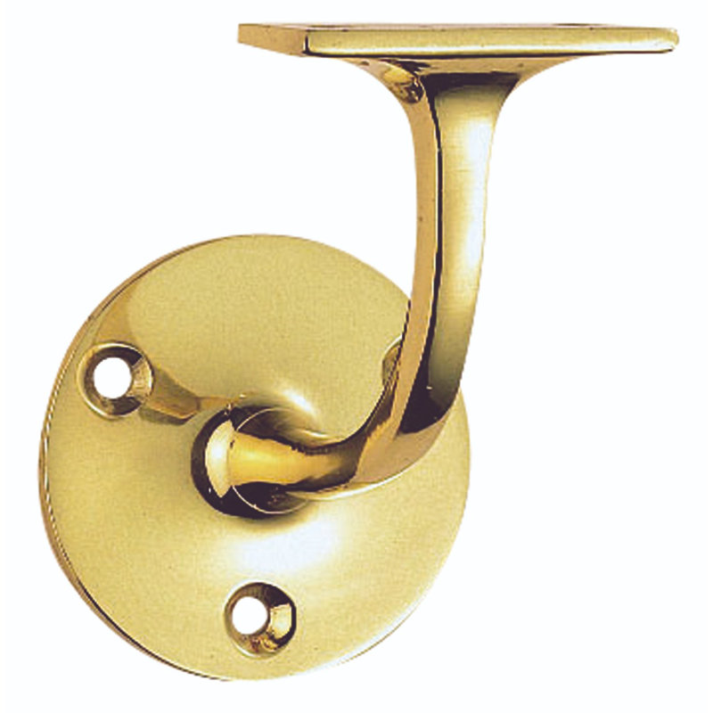 Filippus Handrail Bracket, Polished Brass