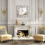 Large Glass Wall Clock Silver Accent Clock-1030120552