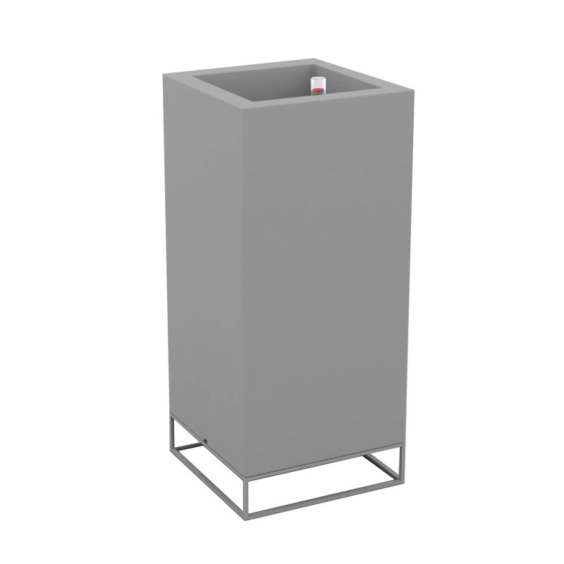 Vela Resin Pot Planter, 35.5" H x 15.75" W x 15.75" D, Steel