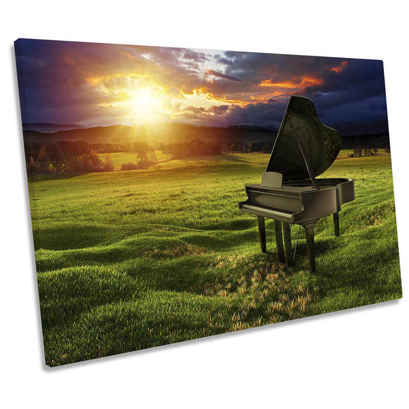 Piano Music - Wrapped Canvas Print, 61cm H x 91.4cm W x 4cm D