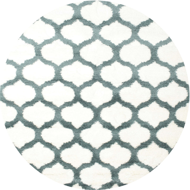 Rish Geometric Indoor Rug, Round 5'