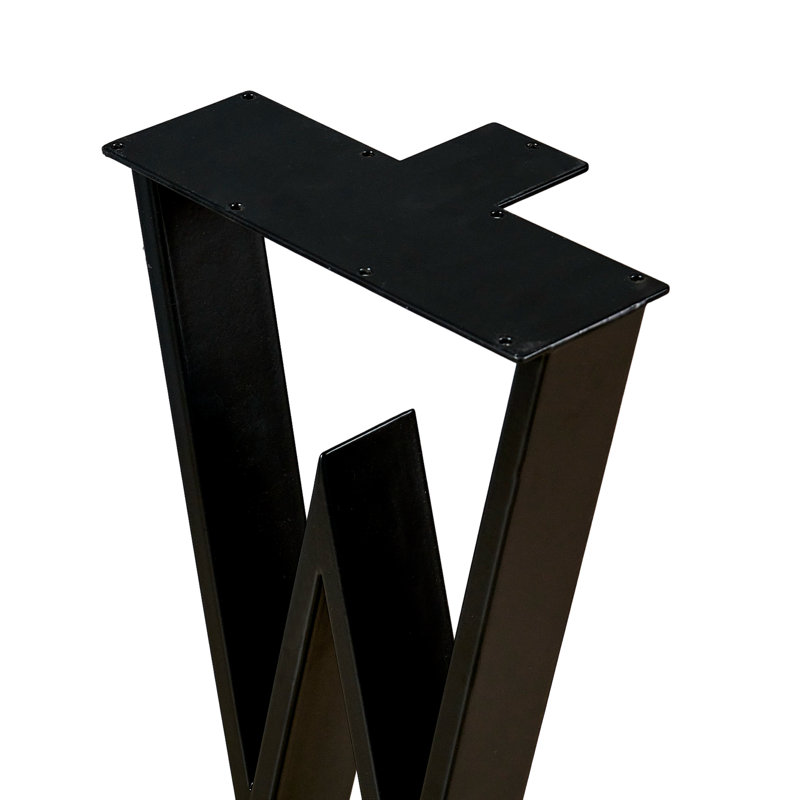 W-Shape Industrial Metal Table Legs, 32" H x 10" W x 2.36" D