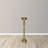 Balcom 26 Inch Side End Drink Table, Turned Pedestal Metal Base, Round Top, Oxidized Brass