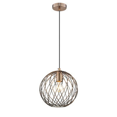 Sumner 1 - Light Copper Sphere Pendant