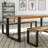 3-pieces Outdoor Dining Table With 2 Benches
