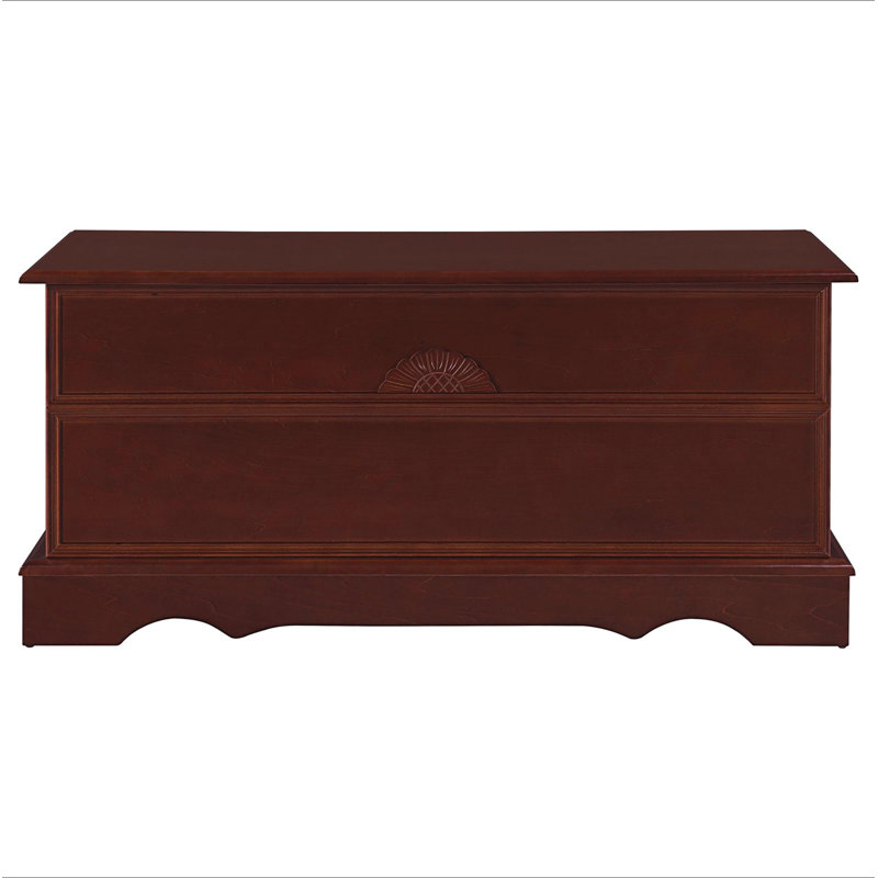 Warm Brown Rectangular Cedar Chest, Brown