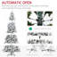 Arbre de Noël artificiel enneigé 9 pieds avec 616 branches de cèdre réalistes, ouverture automatique, décoration de Noël