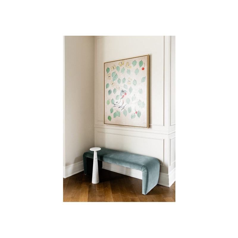 Upholstered Bench, Teal