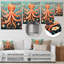 Orange pieuvre - pieuvre / calmar, reproduction d'art murale-75549200-75549209