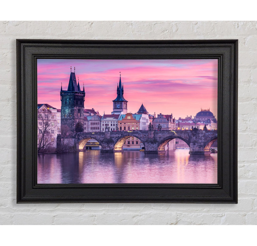 Gerahmtes Leinwandbild Stunning Charles Bridge