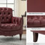 Fauteuil en cuir capitonné Annja-79522923