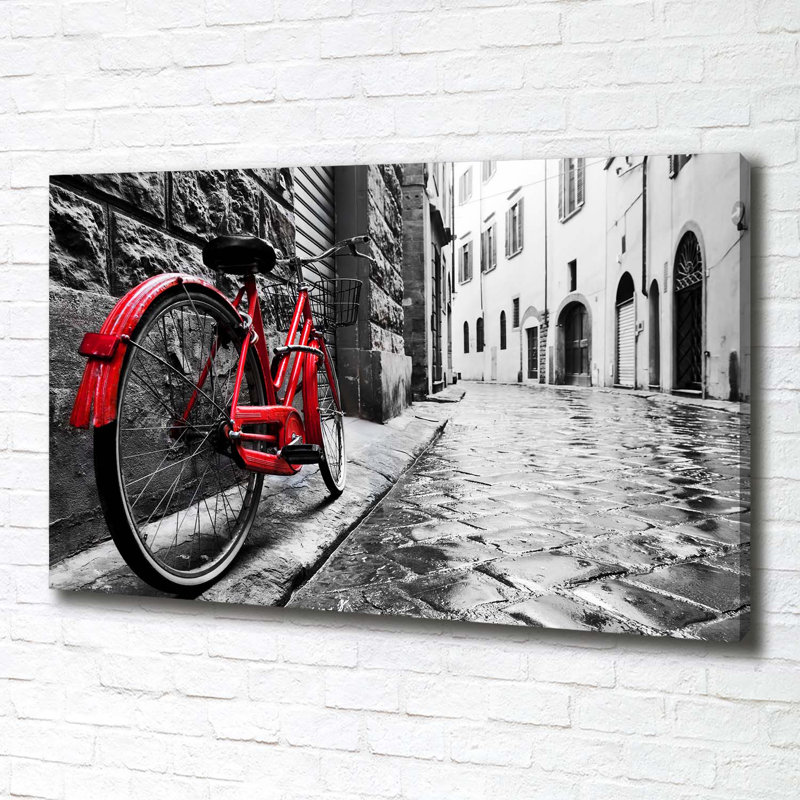 Red Bicycle - Wrapped Canvas Print