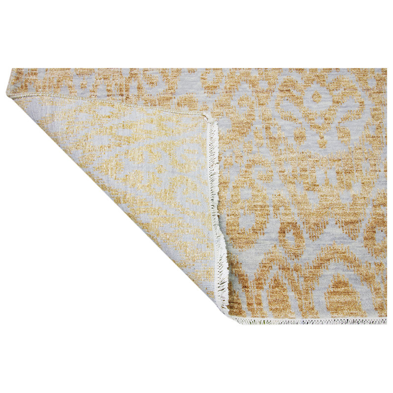 Ikat Area Rug in Gold, Rectangle 8' x 10'