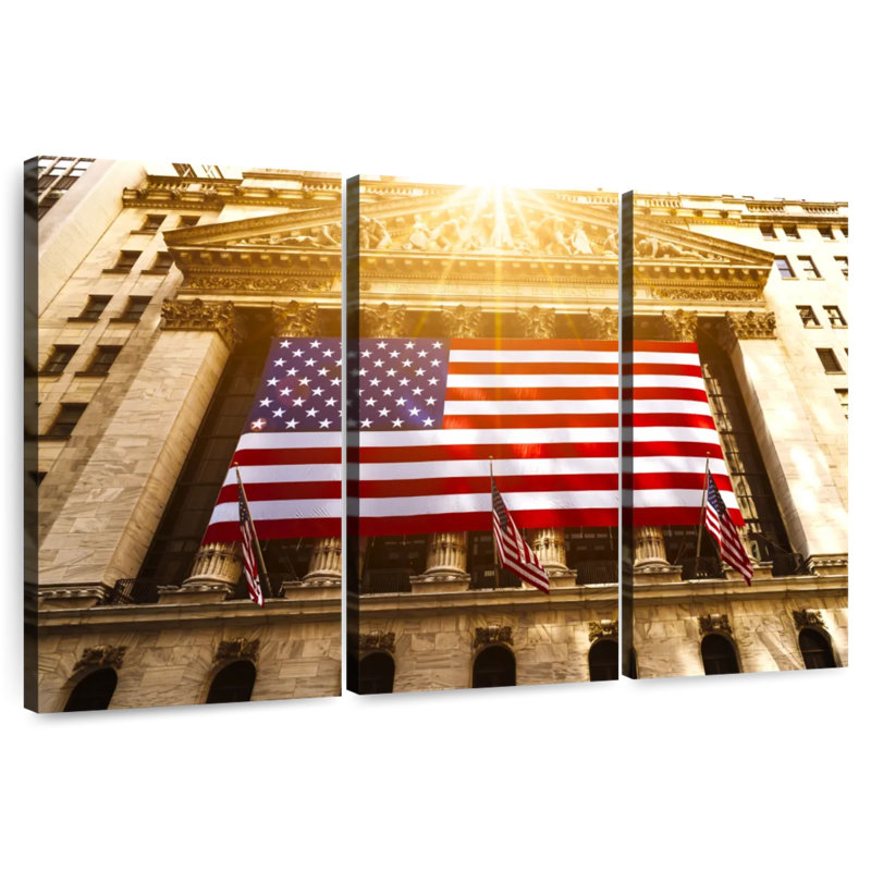 Borges Wall Street US Flag, 36" H x 57" W