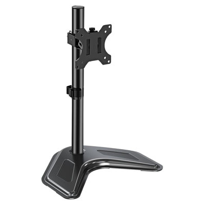 Single Monitor Stands Fits 13-32 Inch/17.6 Lbs Screen, Free-Standing Computer Monitor Mount, Monitor Desk Stand With Adjustable Height/Tilt/Swivel/Rotation, VESA Monitor Stand 75X75 100X100
