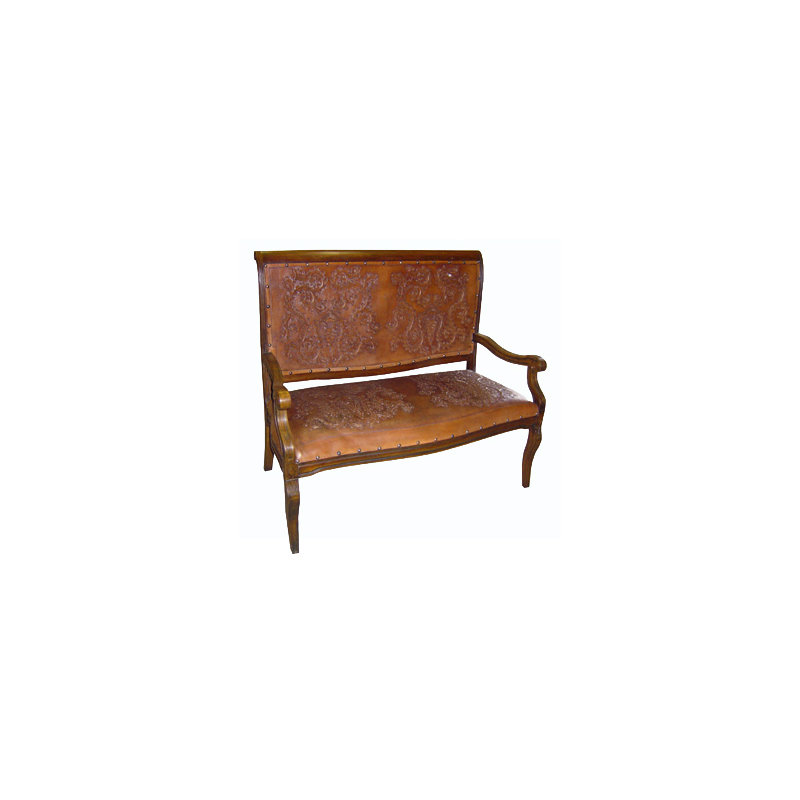 Colonial Leather Bench