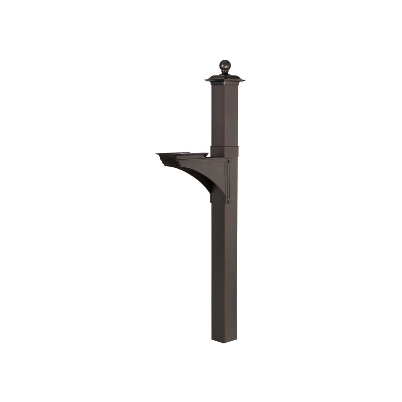 Balmoral Post Mounted Mailbox, Yes, French Bronze