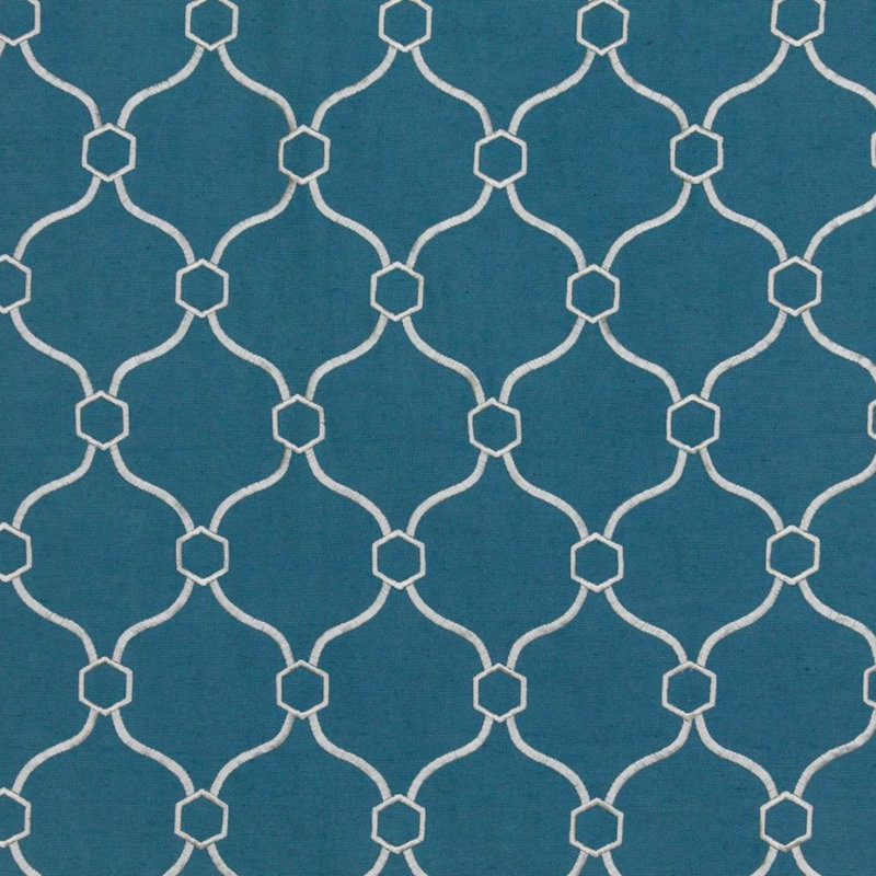 Tissu quadrilobe Suite Picardie, Turquoise
