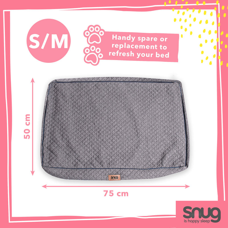 Snug Furry Friends Replacement Cover for Pet Bed, 11cm H x 120cm W x 80cm D