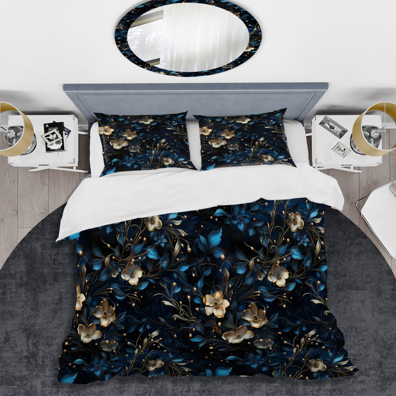 Enigmatic Nights Moody Patterns II Bedding, Housse de couette pour très grand lit et 2 très