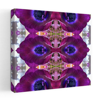 Purple Anemone Kaleidoscope by Patricia Pedraza Sanson - Wrapped Canvas Print